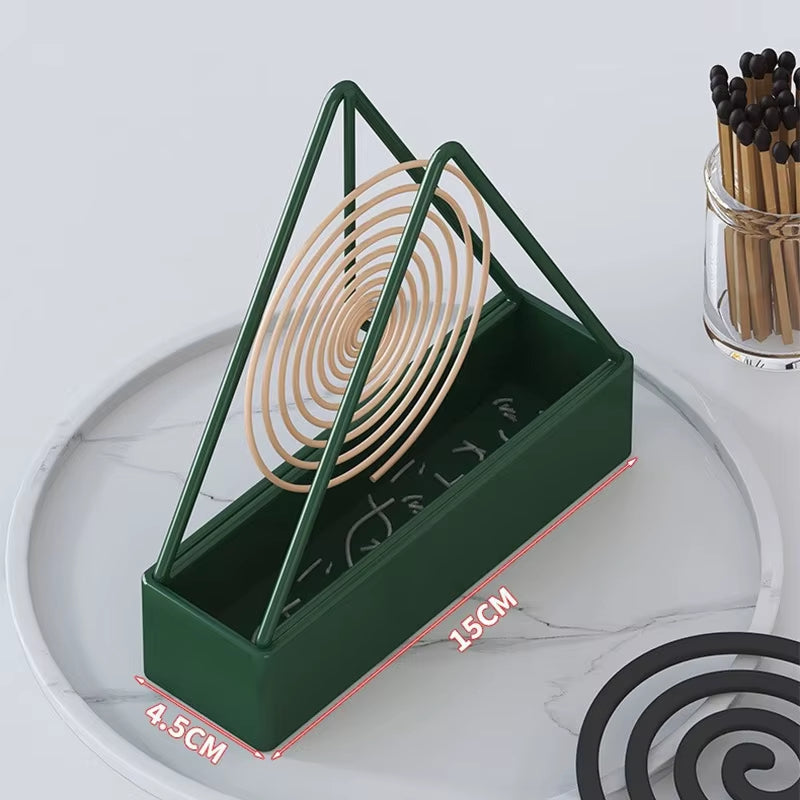 BuzzGuard™ Stainless Steel Mosquito Coil Holder – Covered Coil Burner Tray for Safe, Clean & Stylish Protection
